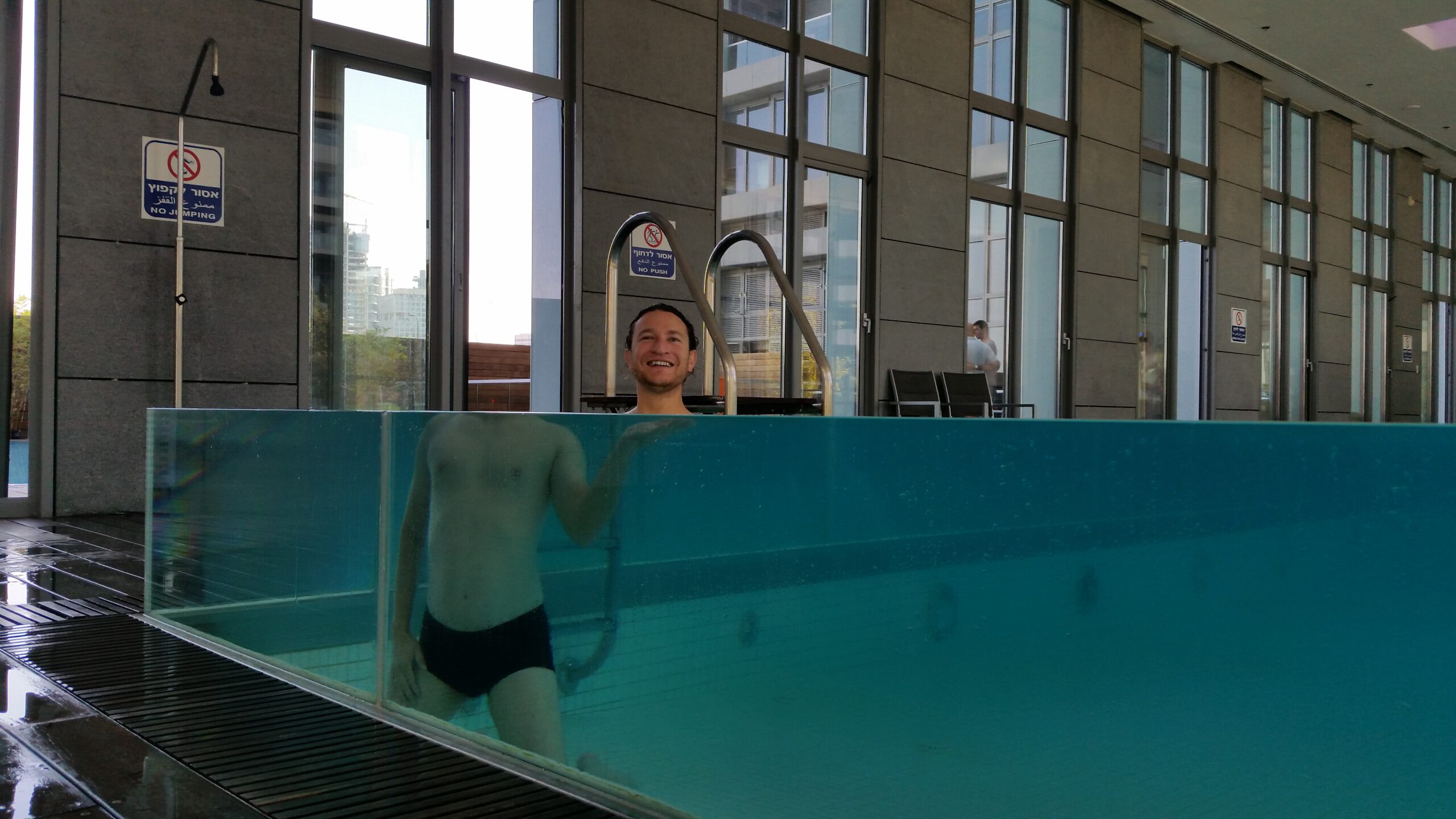 Glass-Walled Pool