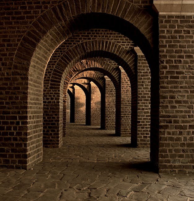 Rustic Beamed Corridor